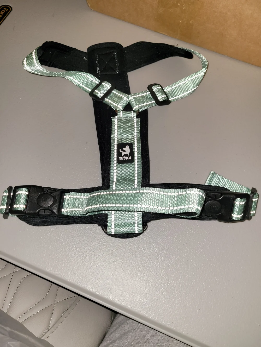 Duomm Dog L Reflective Mint Green Vest Harness
